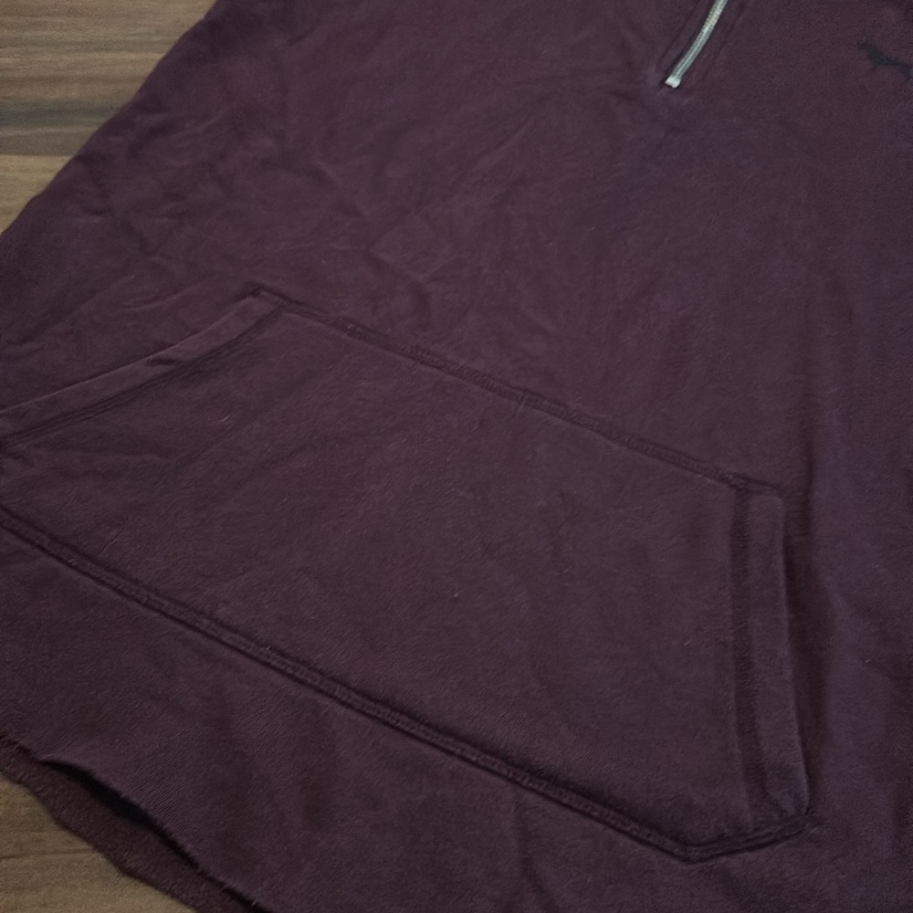 PINK by Victoria Secret 1/2 Zip Pullover Fleece-Burgundy with Black logos Medium - Picture 4 of 11